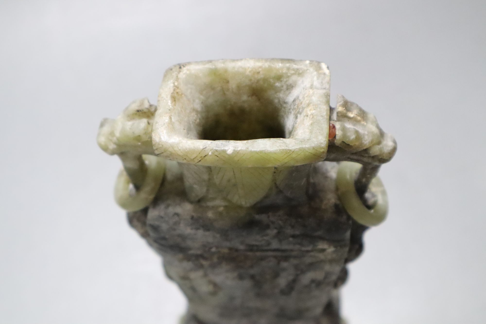 A Chinese hardstone vase and cover, height 26cm